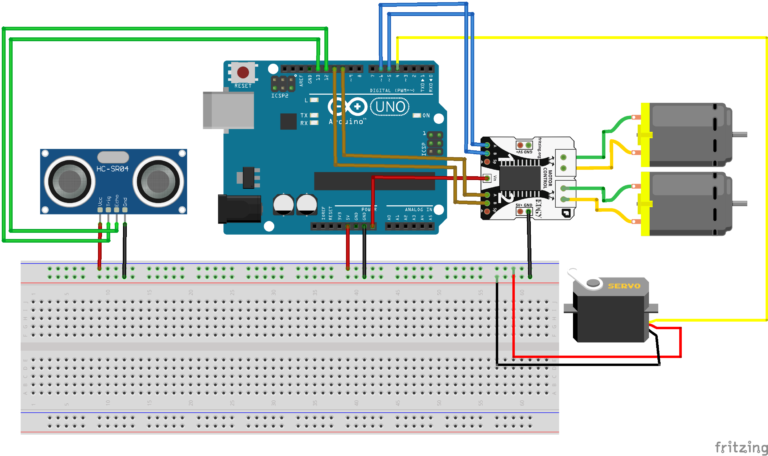 Obstacle Avoiding Car (2 Motors) – Roboterics